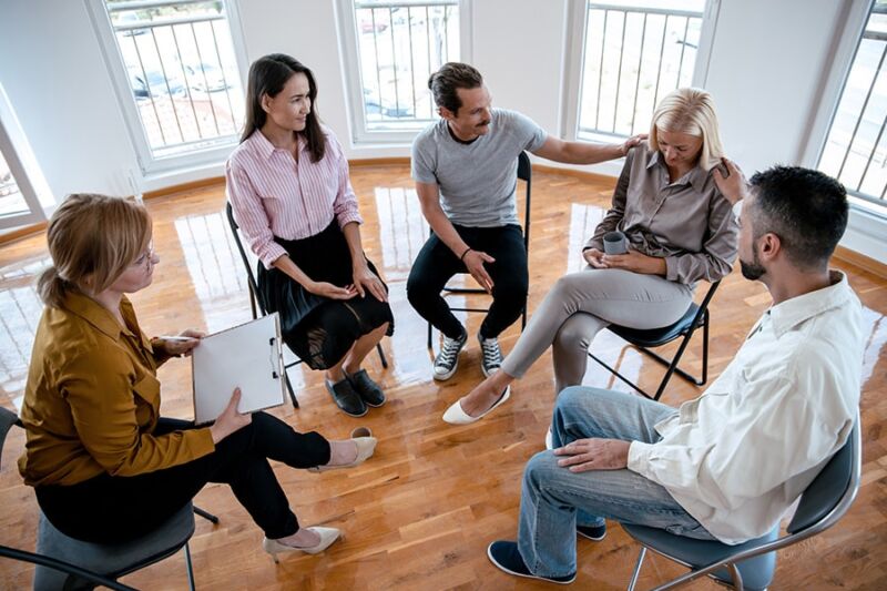 Group intervention for someone struggling with cocaine addiction