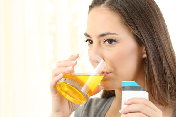 Young lady taking her medication for mental health